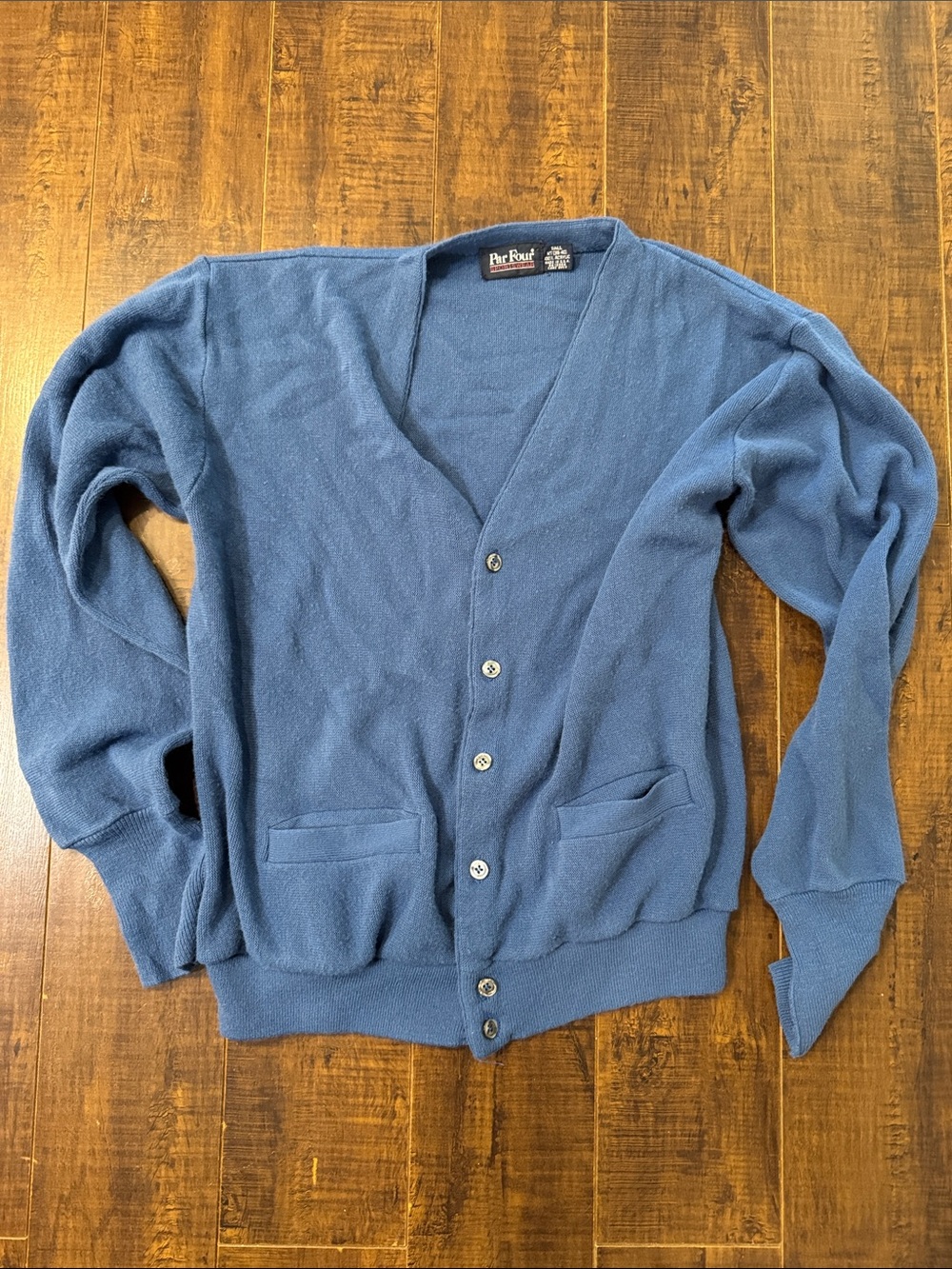 Barbour Men's Blue V-Neck Button Cardigan